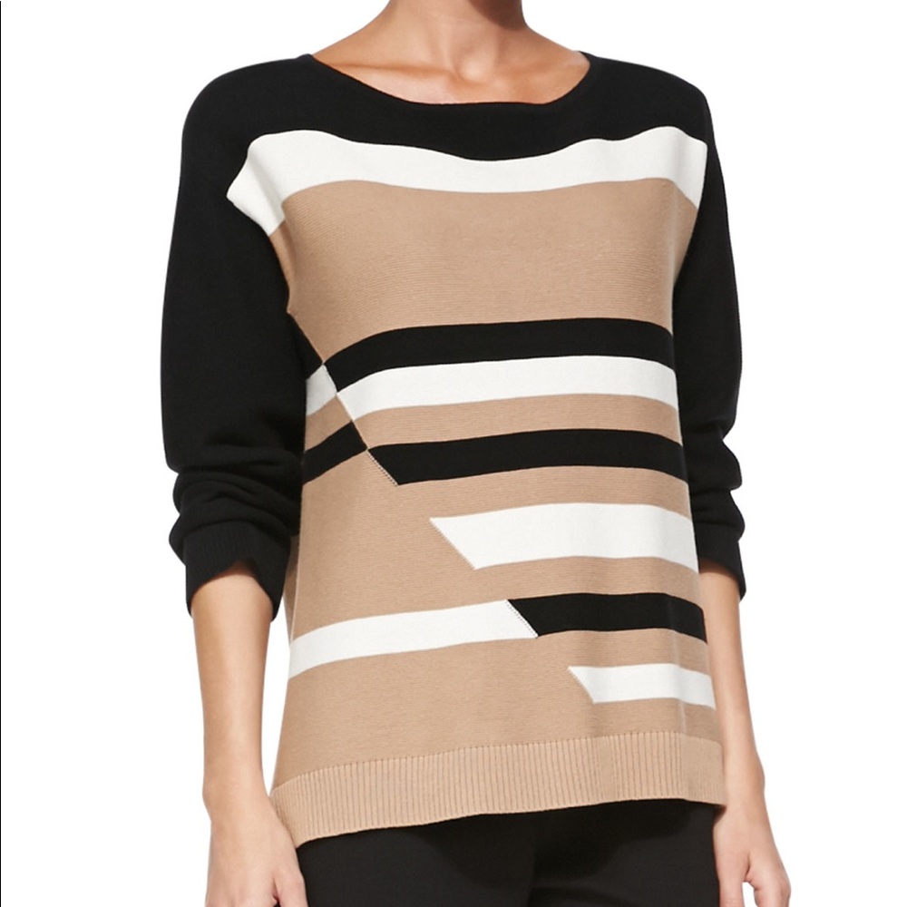 Joan Vass color block sweater
